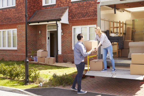Unpacking household essentials in a Battersea home after moving