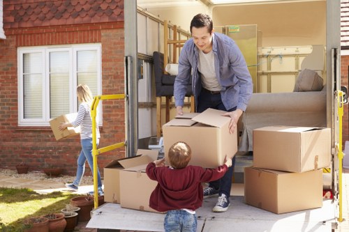 Removals van for a Battersea home move near local streets