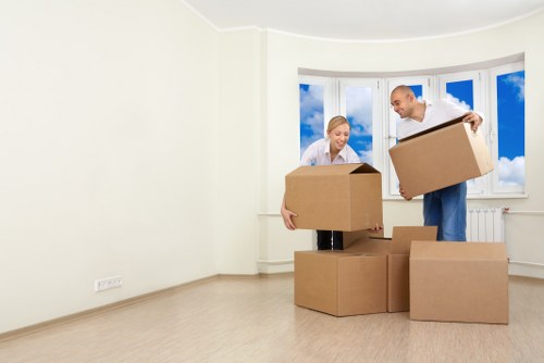 Loading furniture and boxes into a removal truck for a Battersea relocation