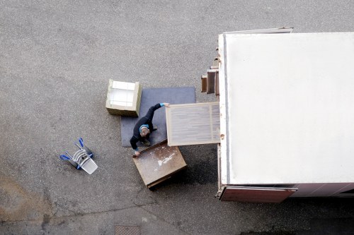 Furniture being carefully loaded for a local move