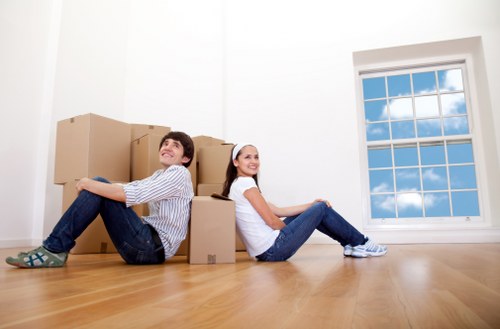 Customer confirming a moving service booking