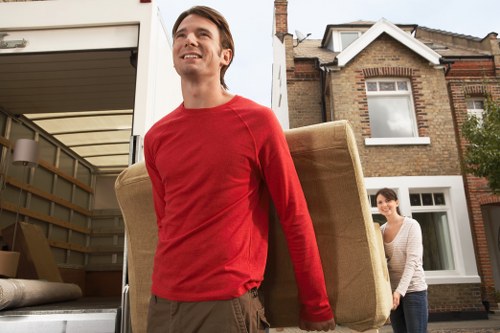 Careful loading of furniture and boxes for a Battersea removal