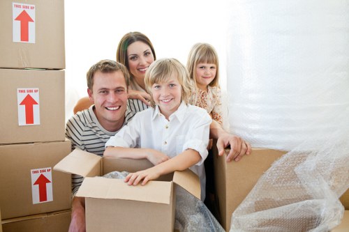 Packed moving boxes ready for a Battersea relocation